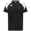 Kappa4Football LACCIO – Мъжка Футболна Тениска – Черно-Бяло - изглед отпред